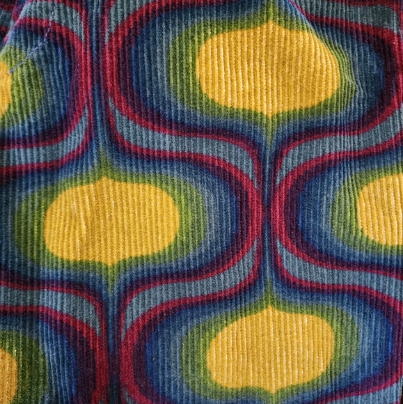 Urban Outfitters Unisex Corduroy Pschedelic Rainbow Drawstring Beach Pants M - Picture 9 of 11